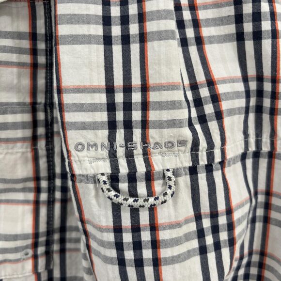 Auburn Tigers Shirt Men's XL White Plaid Football Vented Omni-Shade Pockets - Picture 7 of 10